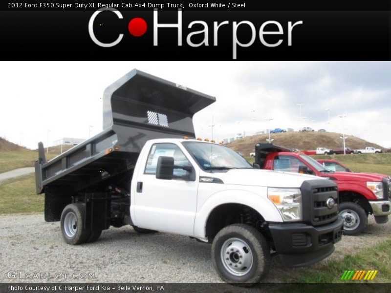 Oxford White / Steel 2012 Ford F350 Super Duty XL Regular Cab 4x4 Dump Truck