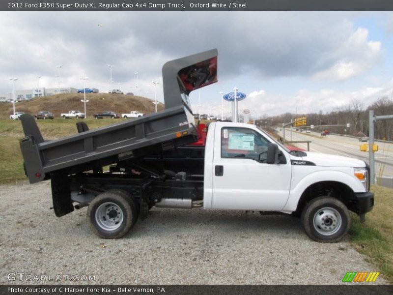  2012 F350 Super Duty XL Regular Cab 4x4 Dump Truck Oxford White
