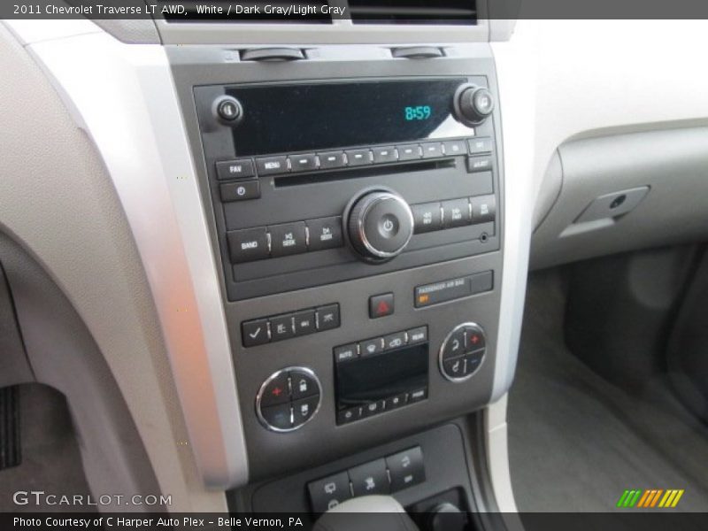 White / Dark Gray/Light Gray 2011 Chevrolet Traverse LT AWD