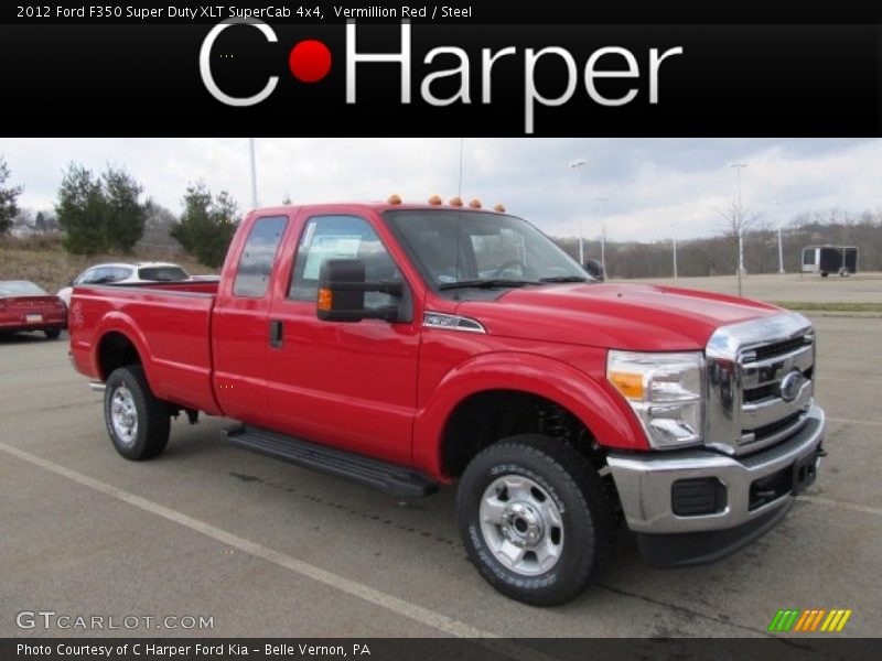 Vermillion Red / Steel 2012 Ford F350 Super Duty XLT SuperCab 4x4