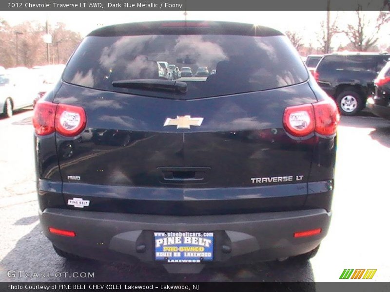 Dark Blue Metallic / Ebony 2012 Chevrolet Traverse LT AWD