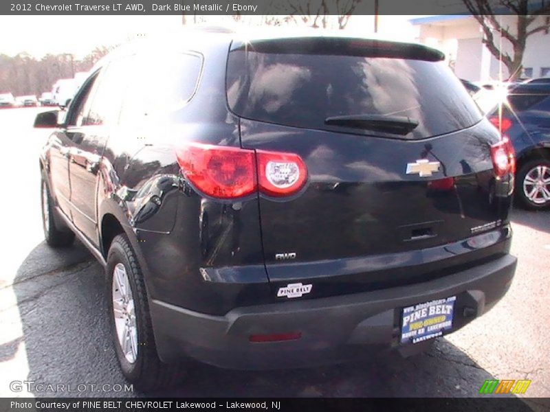 Dark Blue Metallic / Ebony 2012 Chevrolet Traverse LT AWD