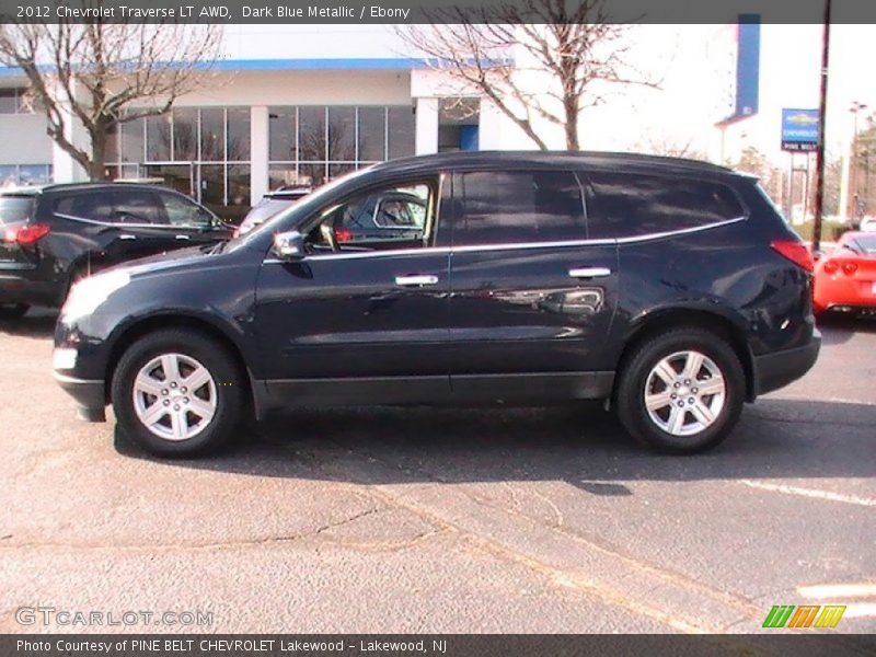 Dark Blue Metallic / Ebony 2012 Chevrolet Traverse LT AWD