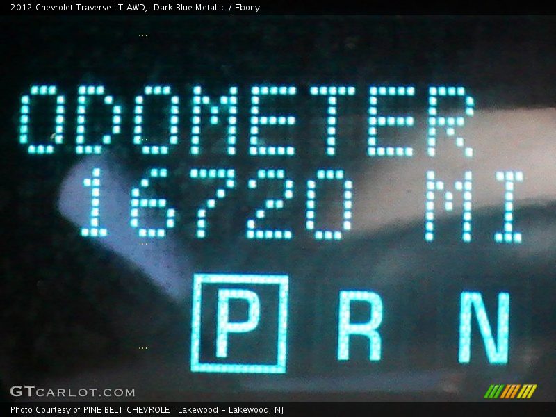 Dark Blue Metallic / Ebony 2012 Chevrolet Traverse LT AWD