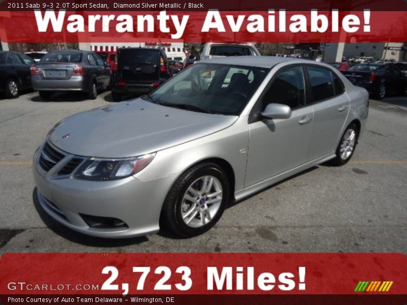 Diamond Silver Metallic / Black 2011 Saab 9-3 2.0T Sport Sedan