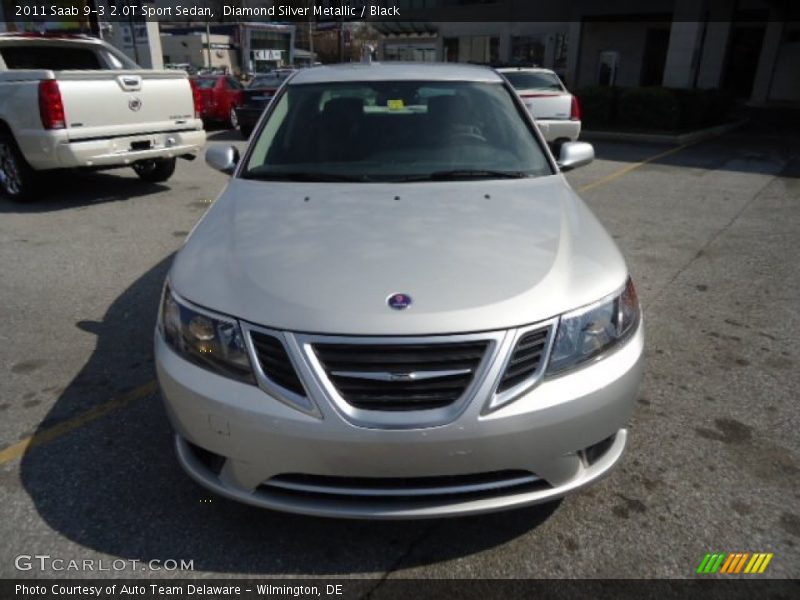 Diamond Silver Metallic / Black 2011 Saab 9-3 2.0T Sport Sedan