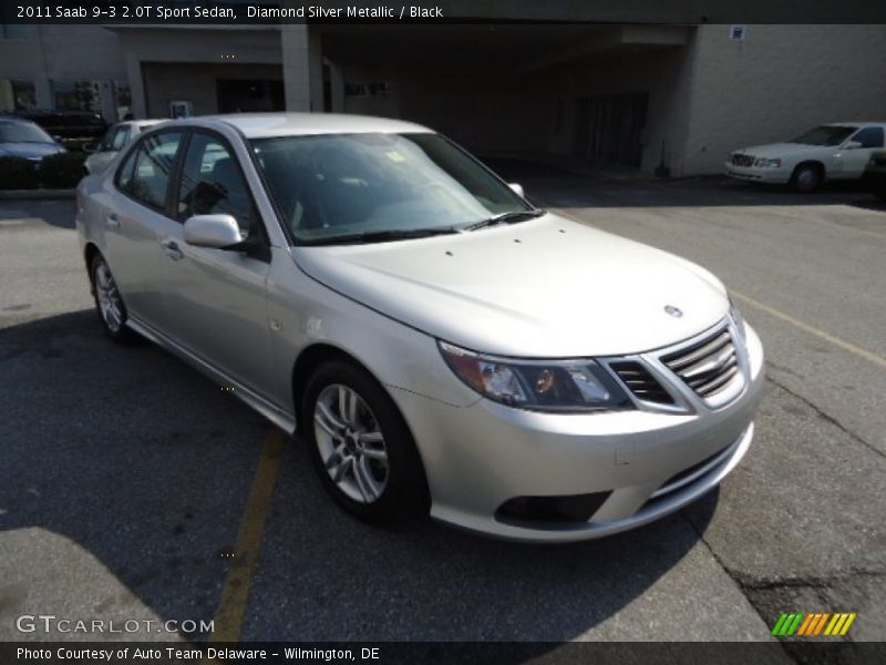 Diamond Silver Metallic / Black 2011 Saab 9-3 2.0T Sport Sedan