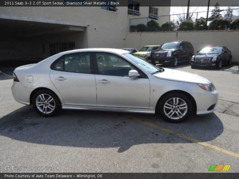 Diamond Silver Metallic / Black 2011 Saab 9-3 2.0T Sport Sedan