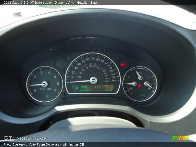 Diamond Silver Metallic / Black 2011 Saab 9-3 2.0T Sport Sedan