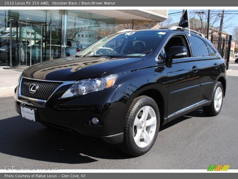 Obsidian Black / Black/Brown Walnut 2010 Lexus RX 350 AWD