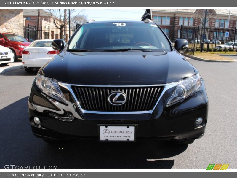 Obsidian Black / Black/Brown Walnut 2010 Lexus RX 350 AWD