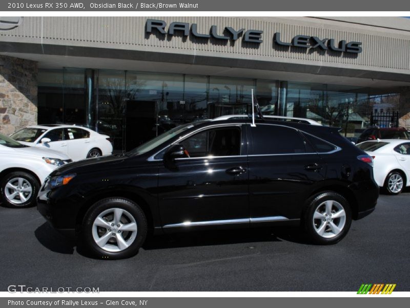 Obsidian Black / Black/Brown Walnut 2010 Lexus RX 350 AWD