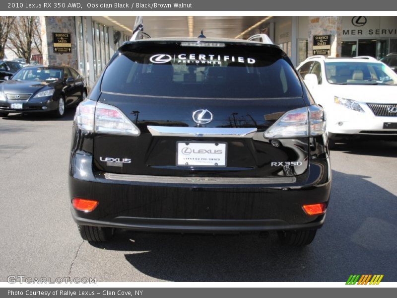 Obsidian Black / Black/Brown Walnut 2010 Lexus RX 350 AWD
