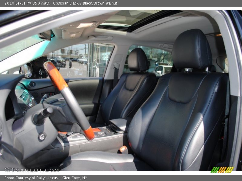 Obsidian Black / Black/Brown Walnut 2010 Lexus RX 350 AWD