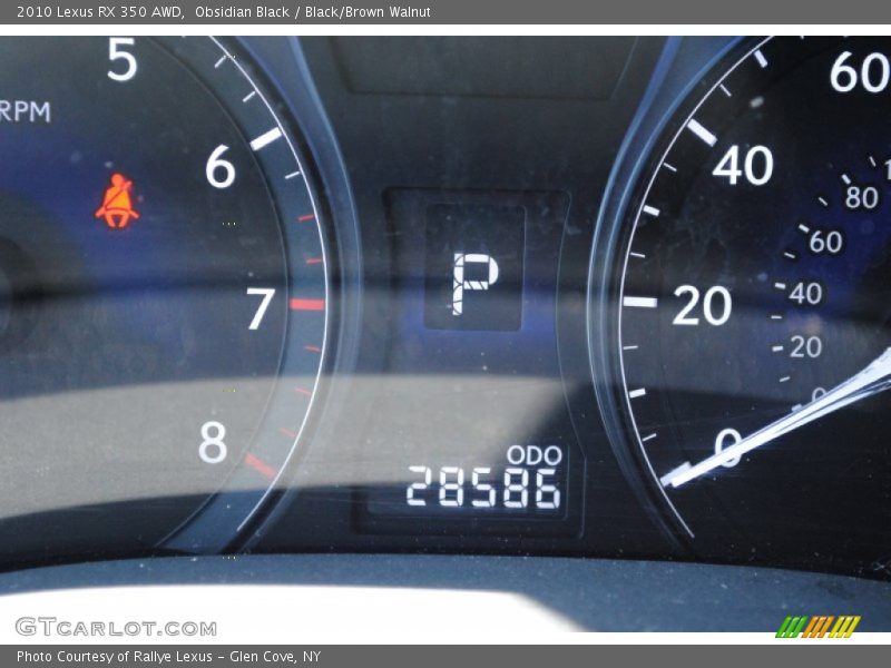 Obsidian Black / Black/Brown Walnut 2010 Lexus RX 350 AWD