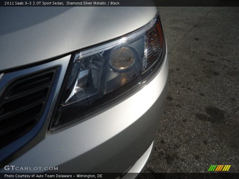 Diamond Silver Metallic / Black 2011 Saab 9-3 2.0T Sport Sedan