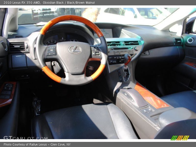 Obsidian Black / Black/Brown Walnut 2010 Lexus RX 350 AWD