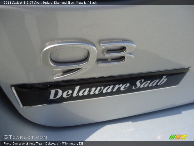 Diamond Silver Metallic / Black 2011 Saab 9-3 2.0T Sport Sedan
