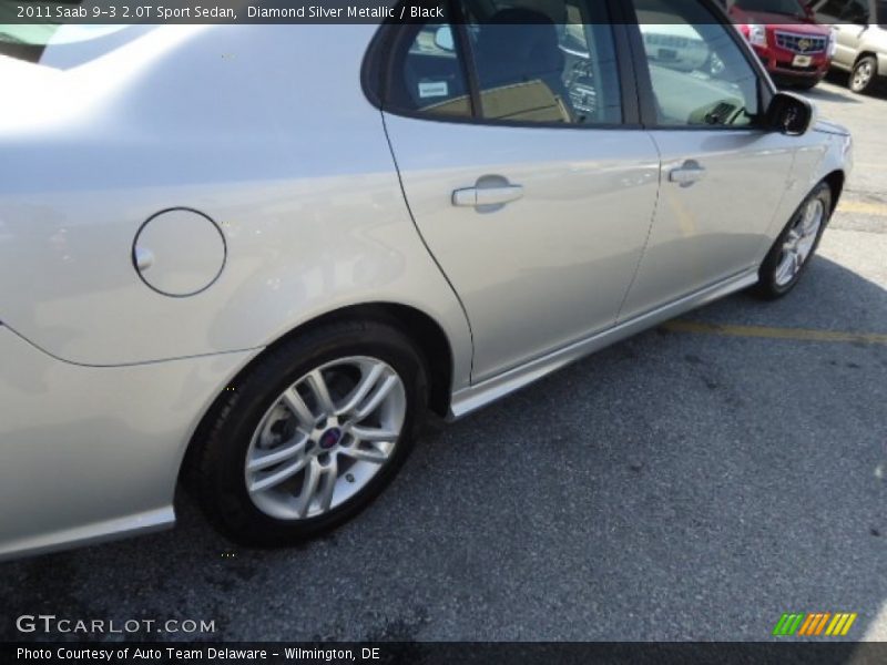 Diamond Silver Metallic / Black 2011 Saab 9-3 2.0T Sport Sedan