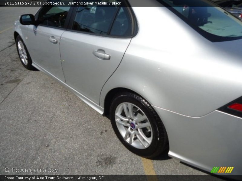 Diamond Silver Metallic / Black 2011 Saab 9-3 2.0T Sport Sedan