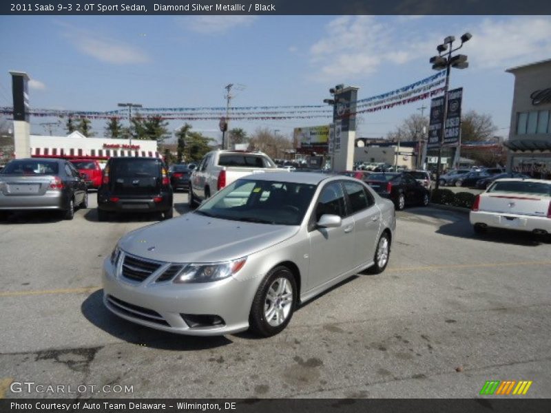 Diamond Silver Metallic / Black 2011 Saab 9-3 2.0T Sport Sedan