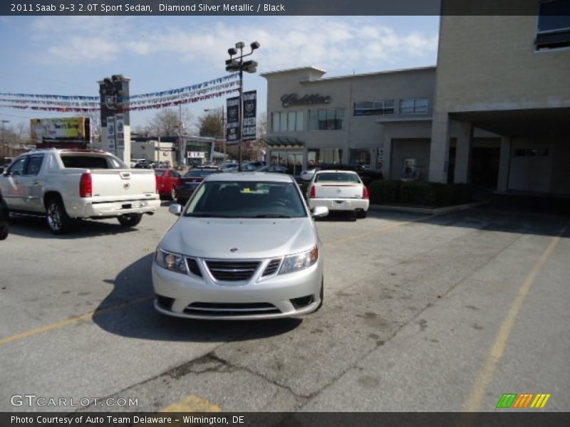 Diamond Silver Metallic / Black 2011 Saab 9-3 2.0T Sport Sedan