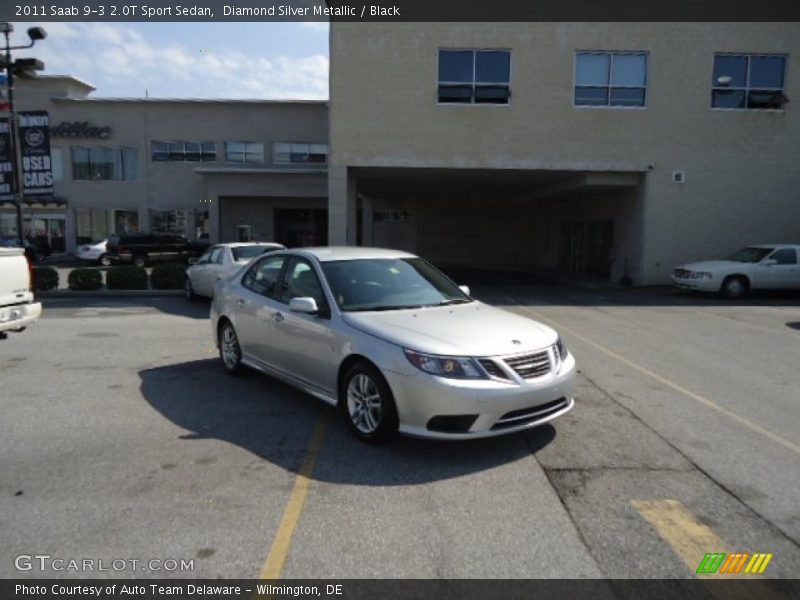 Diamond Silver Metallic / Black 2011 Saab 9-3 2.0T Sport Sedan