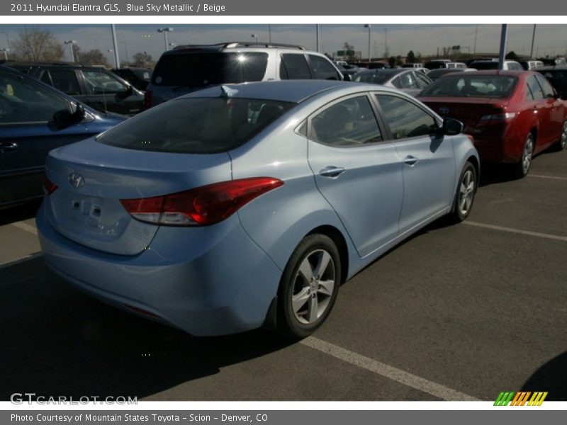 Blue Sky Metallic / Beige 2011 Hyundai Elantra GLS