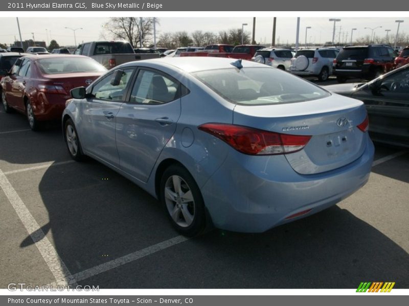 Blue Sky Metallic / Beige 2011 Hyundai Elantra GLS