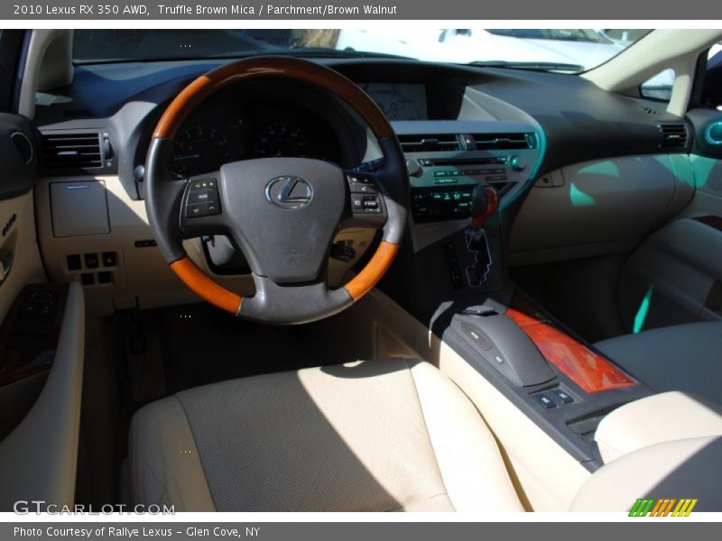 Truffle Brown Mica / Parchment/Brown Walnut 2010 Lexus RX 350 AWD