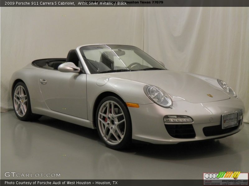 Arctic Silver Metallic / Black 2009 Porsche 911 Carrera S Cabriolet