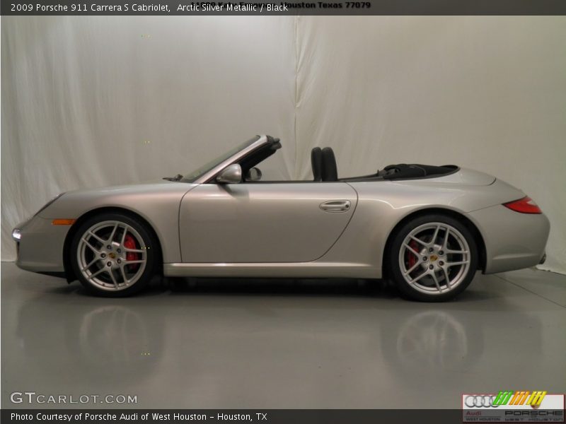 Arctic Silver Metallic / Black 2009 Porsche 911 Carrera S Cabriolet