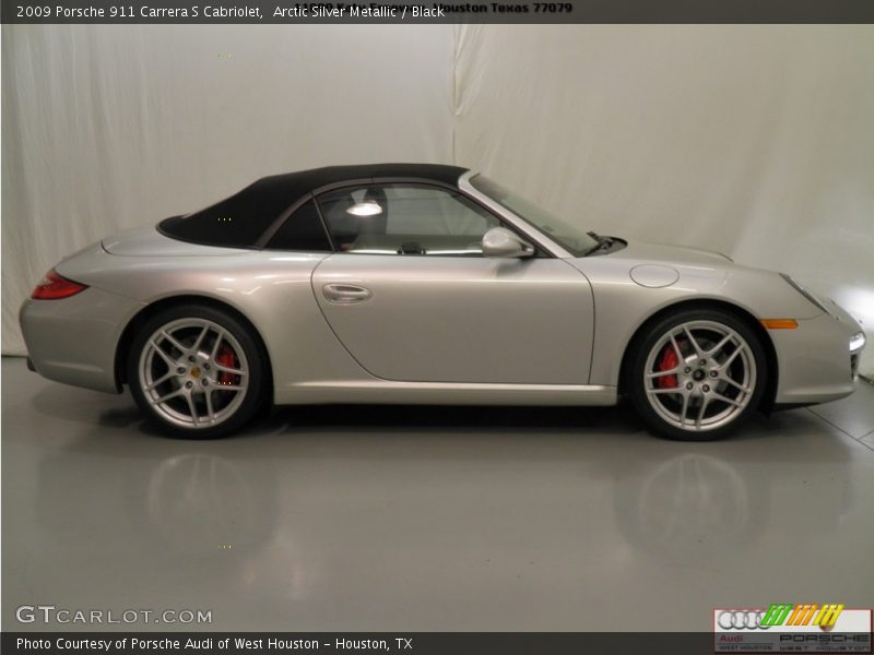 Arctic Silver Metallic / Black 2009 Porsche 911 Carrera S Cabriolet