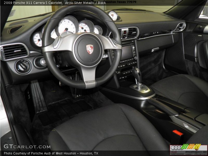 Arctic Silver Metallic / Black 2009 Porsche 911 Carrera S Cabriolet