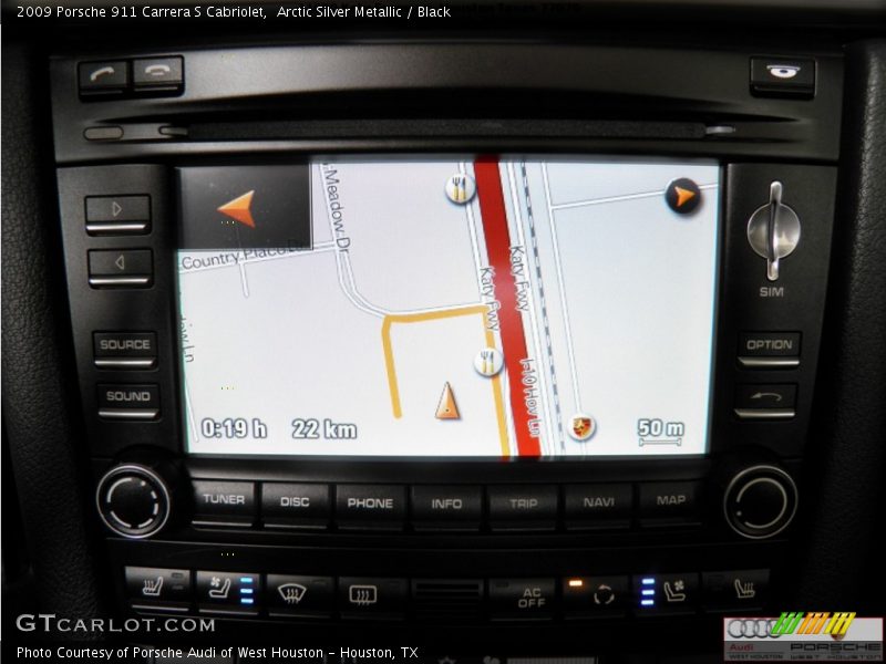 Arctic Silver Metallic / Black 2009 Porsche 911 Carrera S Cabriolet