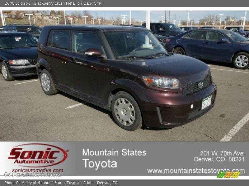 Blackberry Crush Metallic / Dark Gray 2008 Scion xB