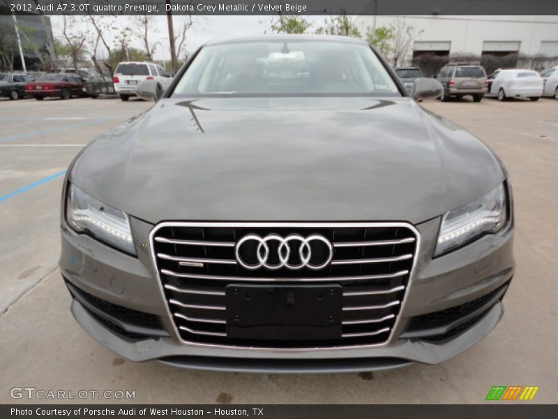 Dakota Grey Metallic / Velvet Beige 2012 Audi A7 3.0T quattro Prestige