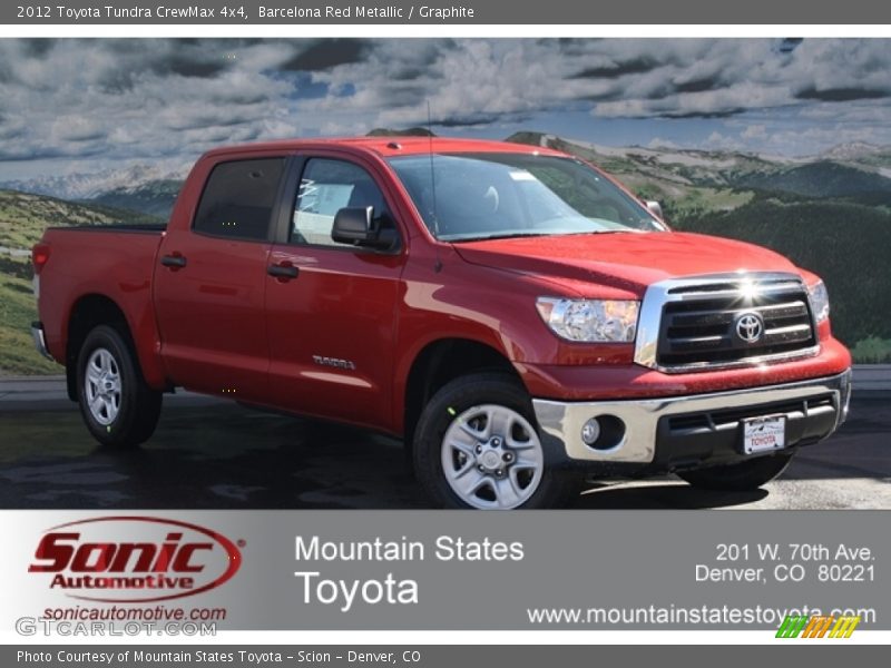 Barcelona Red Metallic / Graphite 2012 Toyota Tundra CrewMax 4x4