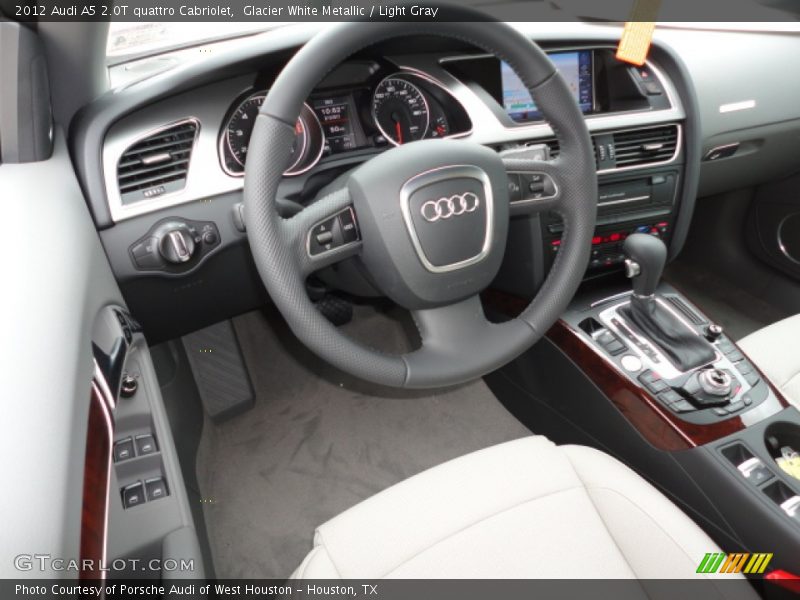 Glacier White Metallic / Light Gray 2012 Audi A5 2.0T quattro Cabriolet