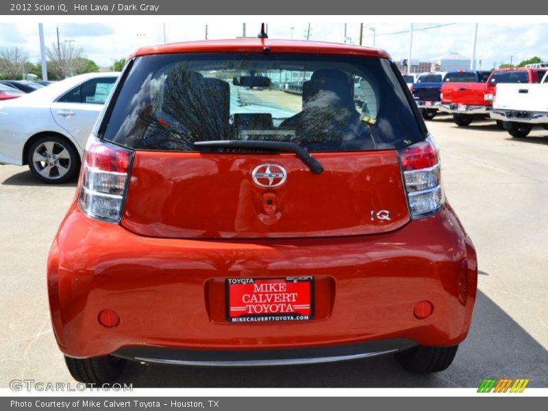 Hot Lava / Dark Gray 2012 Scion iQ