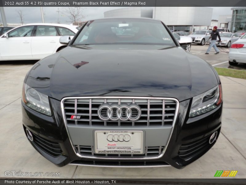 Phantom Black Pearl Effect / Magma Red 2012 Audi S5 4.2 FSI quattro Coupe