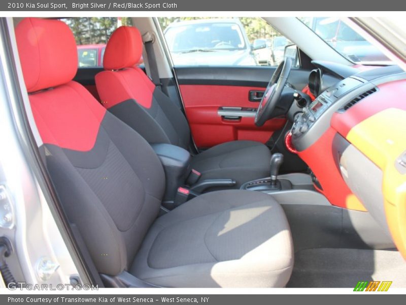 Bright Silver / Red/Black Sport Cloth 2010 Kia Soul Sport