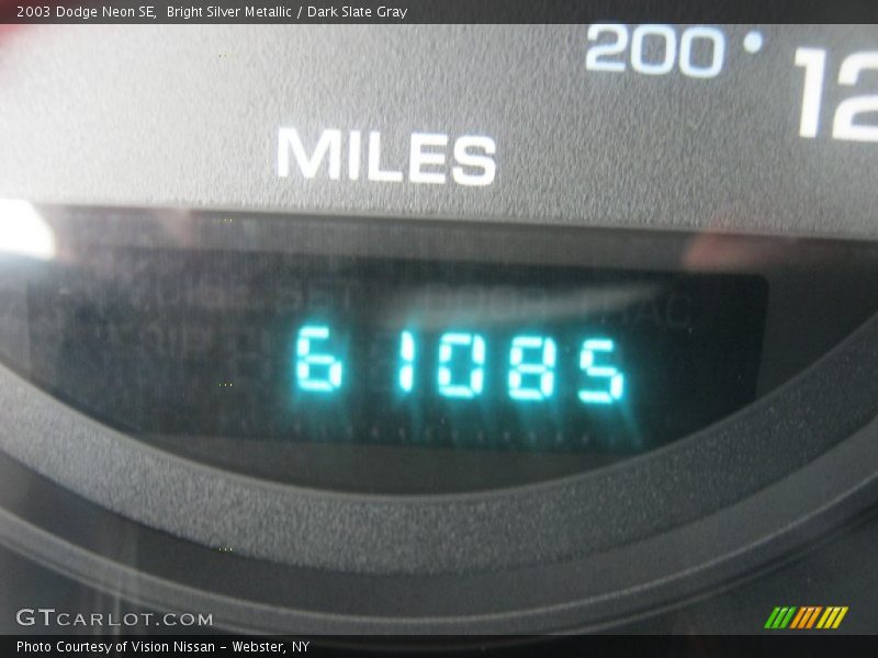 Bright Silver Metallic / Dark Slate Gray 2003 Dodge Neon SE