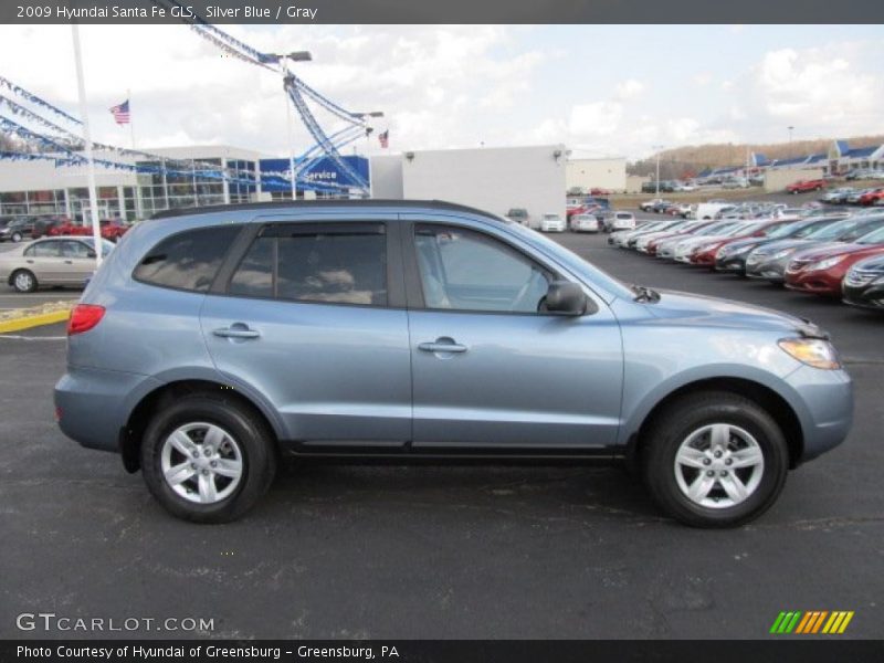 Silver Blue / Gray 2009 Hyundai Santa Fe GLS