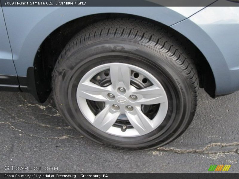 Silver Blue / Gray 2009 Hyundai Santa Fe GLS