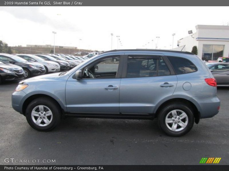 Silver Blue / Gray 2009 Hyundai Santa Fe GLS