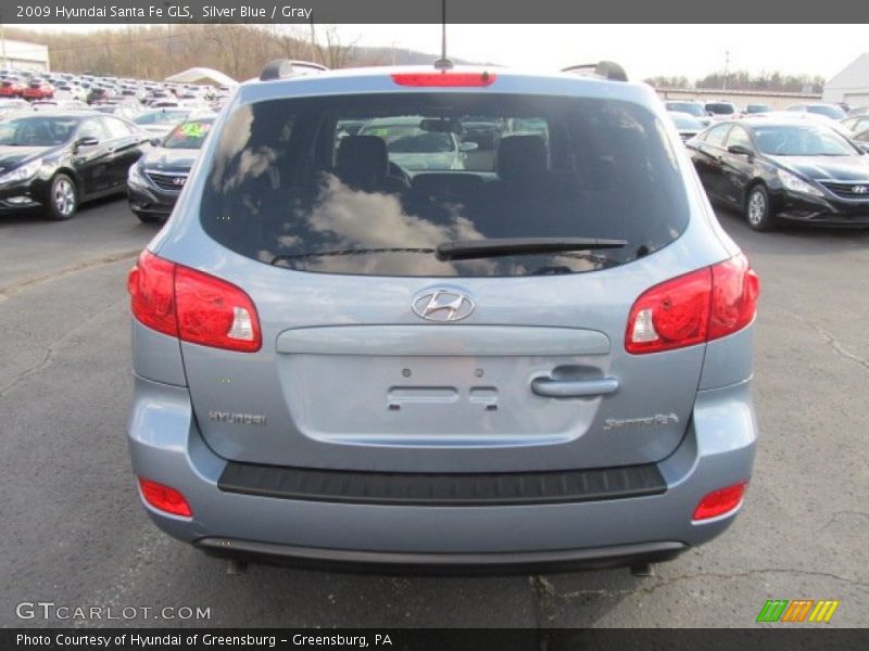 Silver Blue / Gray 2009 Hyundai Santa Fe GLS