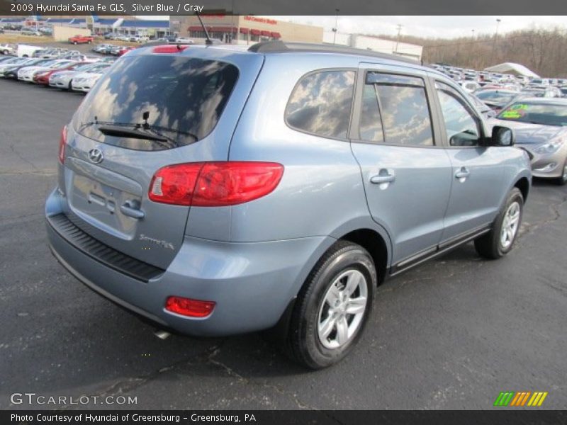 Silver Blue / Gray 2009 Hyundai Santa Fe GLS