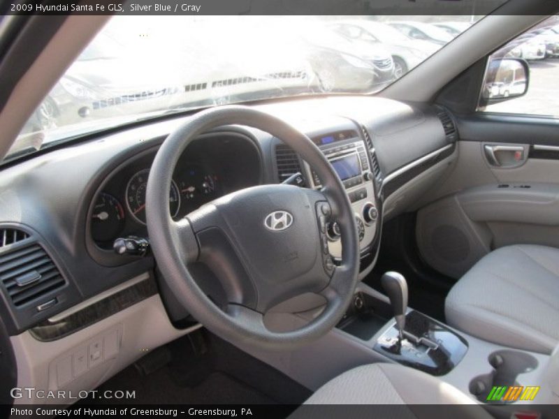 Silver Blue / Gray 2009 Hyundai Santa Fe GLS