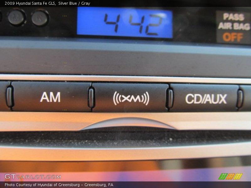 Silver Blue / Gray 2009 Hyundai Santa Fe GLS